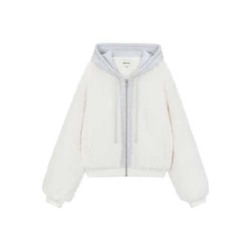 DITB Белый С подарками Чистая шерсть Шарф Женские Бархатные куртки