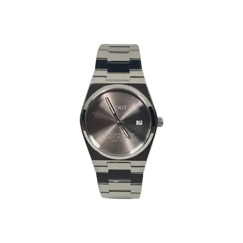 Vickit Механический механизм ремешок из нержавеющей стали мужские часы серебристый циферблат