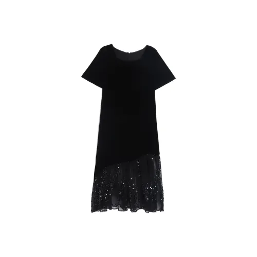 GZQJ Короткое платье с короткими рукавами для женщин