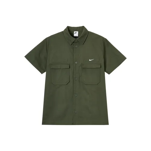 Nike Хаки Зеленый Мужские Рубашки