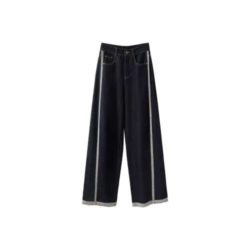 VNHP Blue Unisex Jeans VNHP Синий Унисекс Джинсы