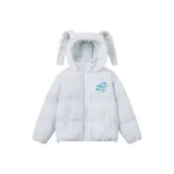 Синий [Кроличий мех, воротник с ушками]