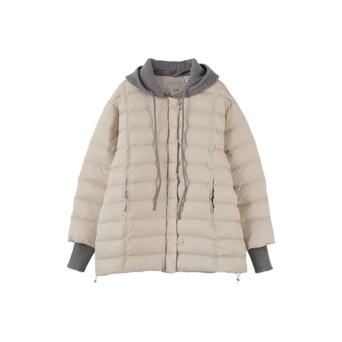 SIBAISHE Серый Бежевый Женский Пуховик