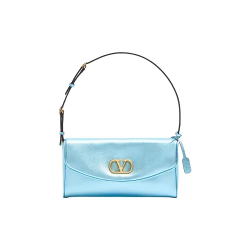 Valentino Garavani Напп-Кожа Сумка через плечо Маленькая Женская Небесно-Синий
