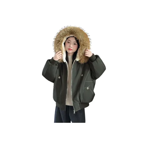 T.MOO Армейский зеленый Школьный возраст Утеплённые куртки