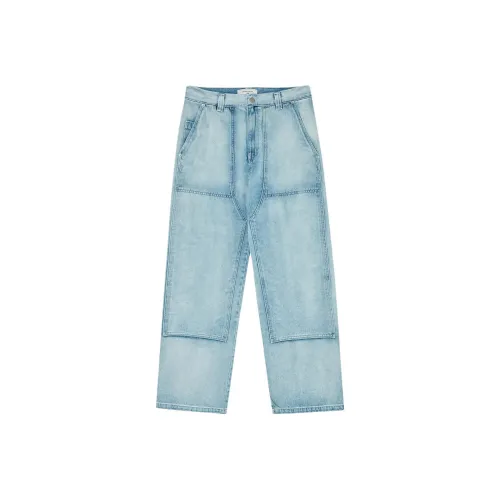 AFTER PRAY Светло-синие мужские джинсы