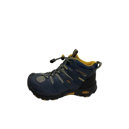KEEN Koven Водонепроницаемый Противоскользящий и Дышащий MID Топ Уличная обувь Синий Черный Детский