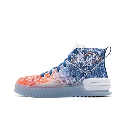 PEAK Дракон Гора Термический Амортизация Устойчивый к износу Высокий Топ Скейтборд Кроссовки Мужской Градиент