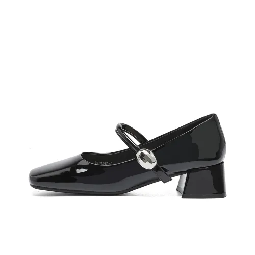 EXULL Q Грубый каблук Туфли Мэри Джейн Женские