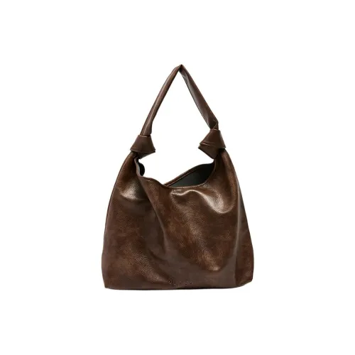 SANFU ПУ (полиуретан) Сумка через плечо Большая Женская Кофейного цвета