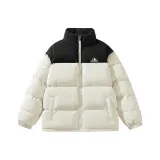 Белый, шерсть, хлопковый пуховик