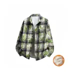 Зеленый клетчатый [высококачественный флис с подкладкой]