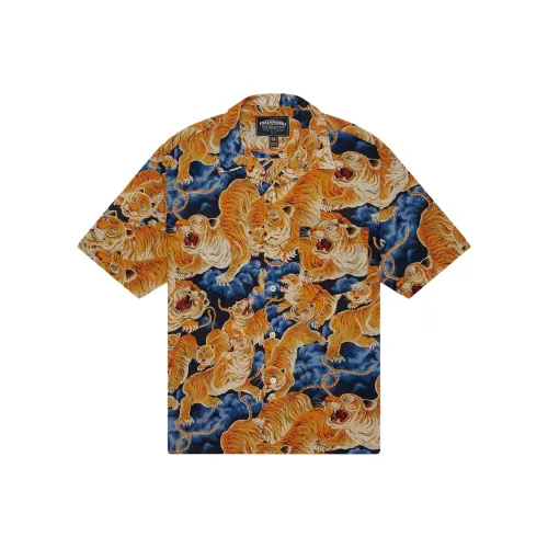 FRIZMWORKS Тигр Гавайская Полу-Рубашка Мужская