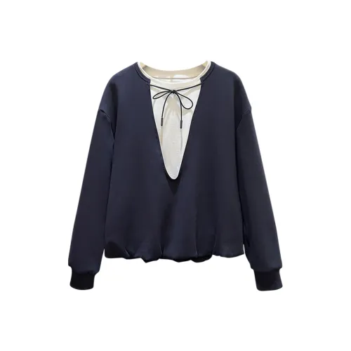 GRAYISMOON Темно-синие женские свитшоты