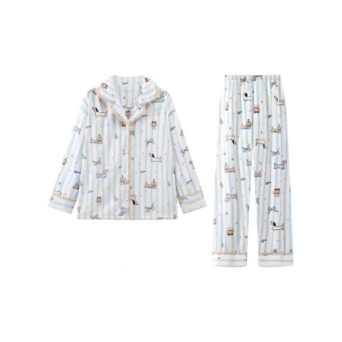 Gongdie Пижамный комплект женский синий