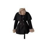 Black (Плащ + Пальто + Меховой воротник + Накладки на рукава)