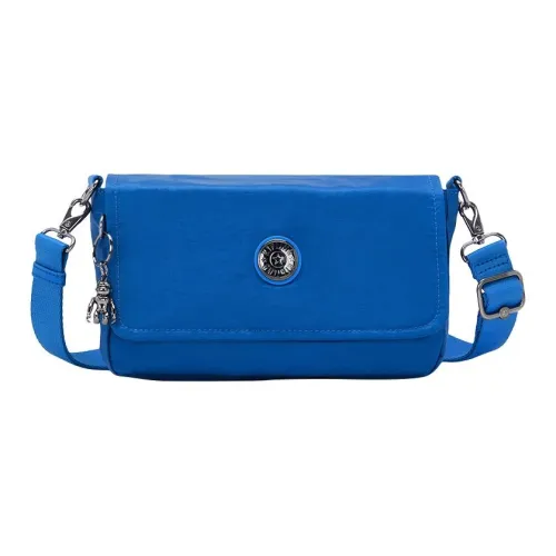 Kipling Полиамид с Нейлоном Сумка через плечо Средняя Женская Сатиновая Синяя