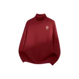 [Интегрированный бархат водолазка] Бордовый (Tb Геометрический текстурированный логотип на груди)