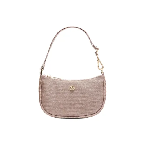 Lululemon Металлическое волокно Полиэстер Сумка на плечо Мини Женская Шампань