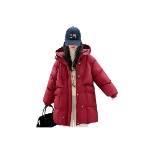 MUMUTU Китайский Красный Пуховик Школьный Утеплённая Куртка