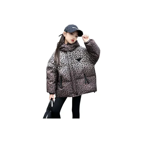T.MOO Леопардовый принт Школьный возраст Пуховые куртки