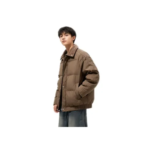 LH HOMME Коричневый Унисекс Пуховики