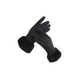 Маленький логотип, край с флисом [с флисовой подкладкой, термический], черный