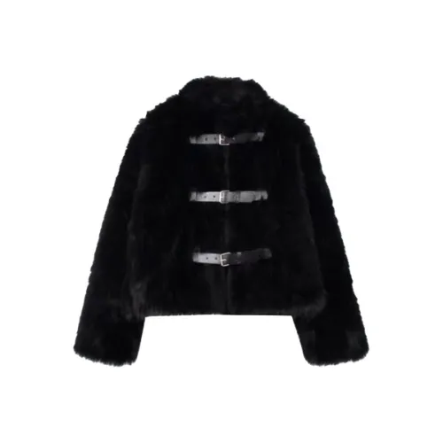 Aghr Черный Универсальный размер Женские меховые изделия