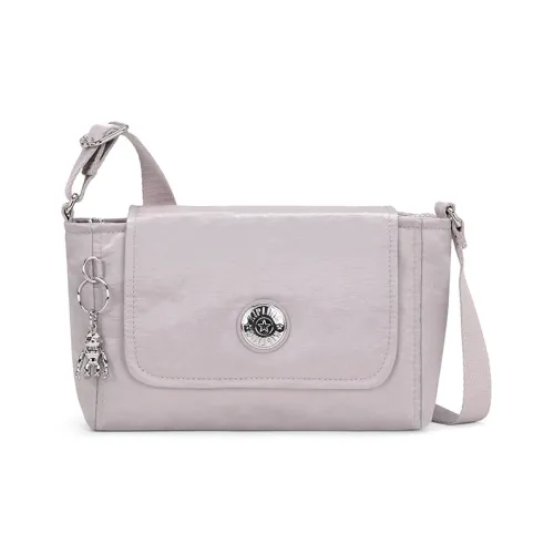 Kipling Полиамид Сумка через плечо Средняя Женская Маленькая Сияние Серебряный