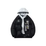 Чёрный с серым капюшоном