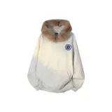 Фотиния Серый (Коричневый меховой воротник)