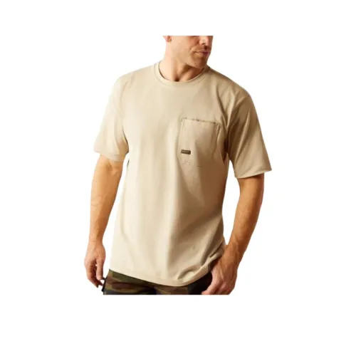 ARIAT Бежевые Мужские Футболки