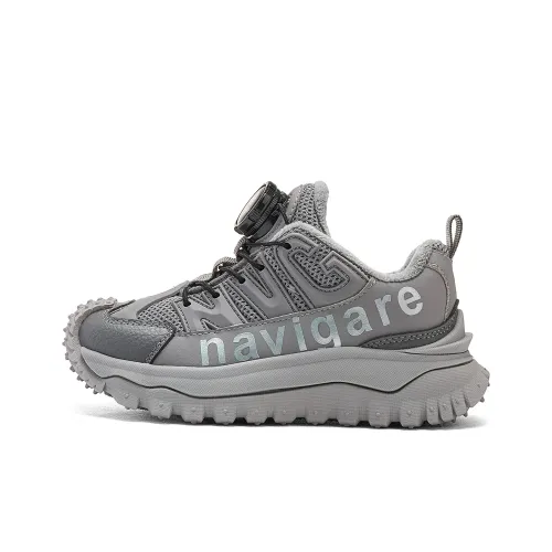 NAVIGARE Маленький Парус Тепловой Анти-КИК Низкий Верх Детская Обувь для Лайфстайла Серый Унисекс