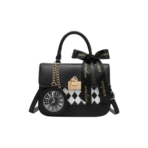 CARTELO Полиэстер с ПУ (полиуретан) Италья-Сумка Стандартная Женская Черный Белый