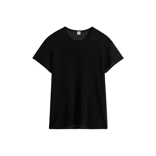 TOTEME SS25 Стандартная T-рубашка Женская Черная