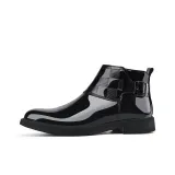 Чёрный тиснёный с флисовой подкладкой