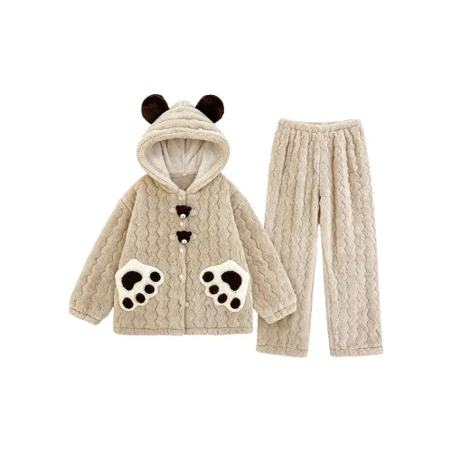 O'MESIK Khaki Женские Пижамные Комплекты