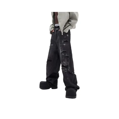 LEIGHZ Черные Унисекс Джинсы