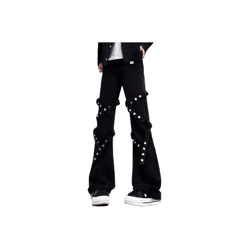 BLACK AT x [MAODINGBANGDAIWEILA] Джинсы Унисекс