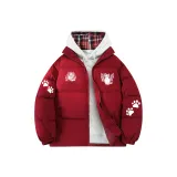 Бордовый (с клетчатым внутренним слоем, свитшот)