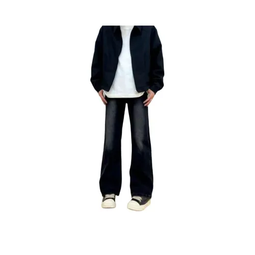 Hypeyourself Черный Камень Washed Флисовая подкладка Унисекс Джинсы