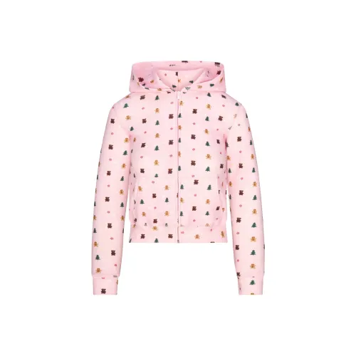 SKIMS x CPFM Fw25 Плюшевый POINTELLE ZIP UP Толстовка Свитшот Женские