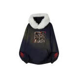 Темно-синий (Белый мех, ожерелье с воротником)