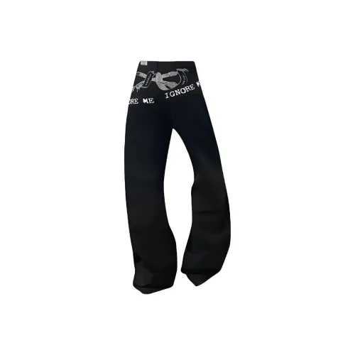 W7H1 Черный Унисекс Джинсы