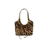 Коричневый с старым тигровым принтом