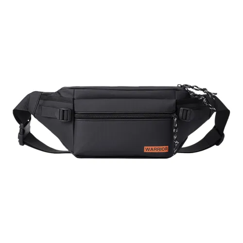 Warrior Oxford с кожаными вставками покрытие пленкой талия сумка через плечо мужская черная