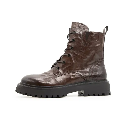 FED Мартин Ботинок Высота каблука 4 см Женский Кофейный