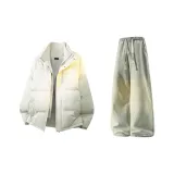 Белый + Желтый Грязь Джинсы с Флисовой Подкладкой