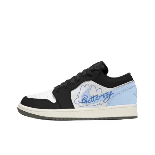 Jordan Air Jordan 1 Синий История противоскользящий устойчивый к истиранию дышащий низкий верх