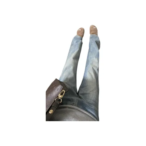 DAFK Светло-синие Джинсы с полупластичным эластичным поясом размер маленький женские